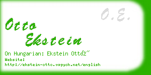 otto ekstein business card